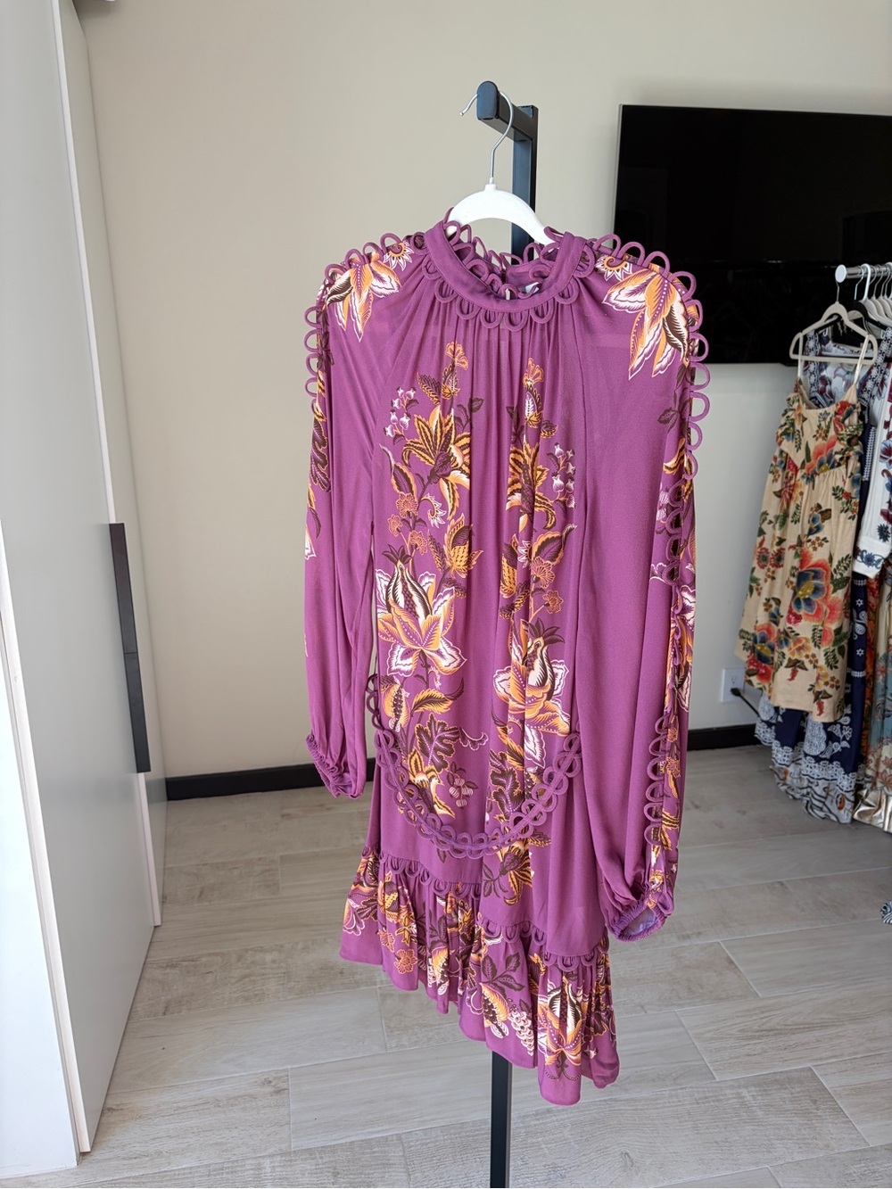 Farm Rio: Pink Delicate Chintz Ruffled Mini
Dress - Picture 8 of 11